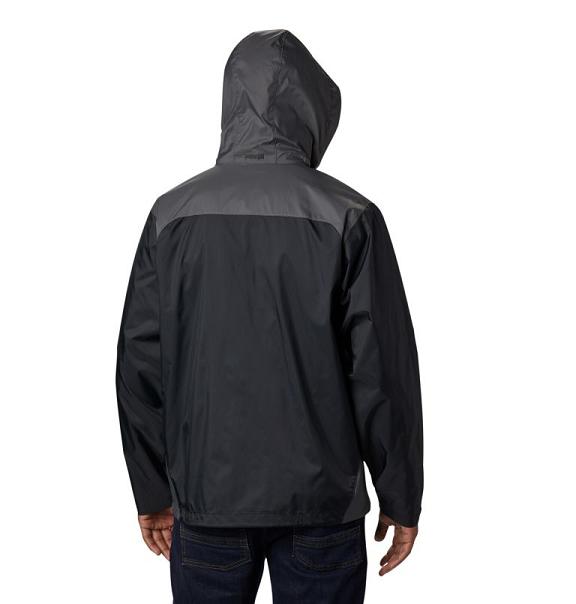 Columbia Glennaker Lake Rain Jacket Black Grey For Men's NZ59482 New Zealand